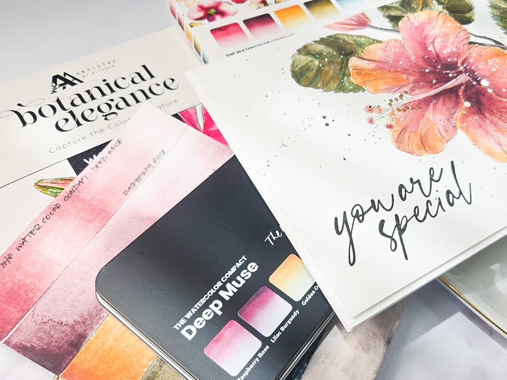 watercolor card with Altenew