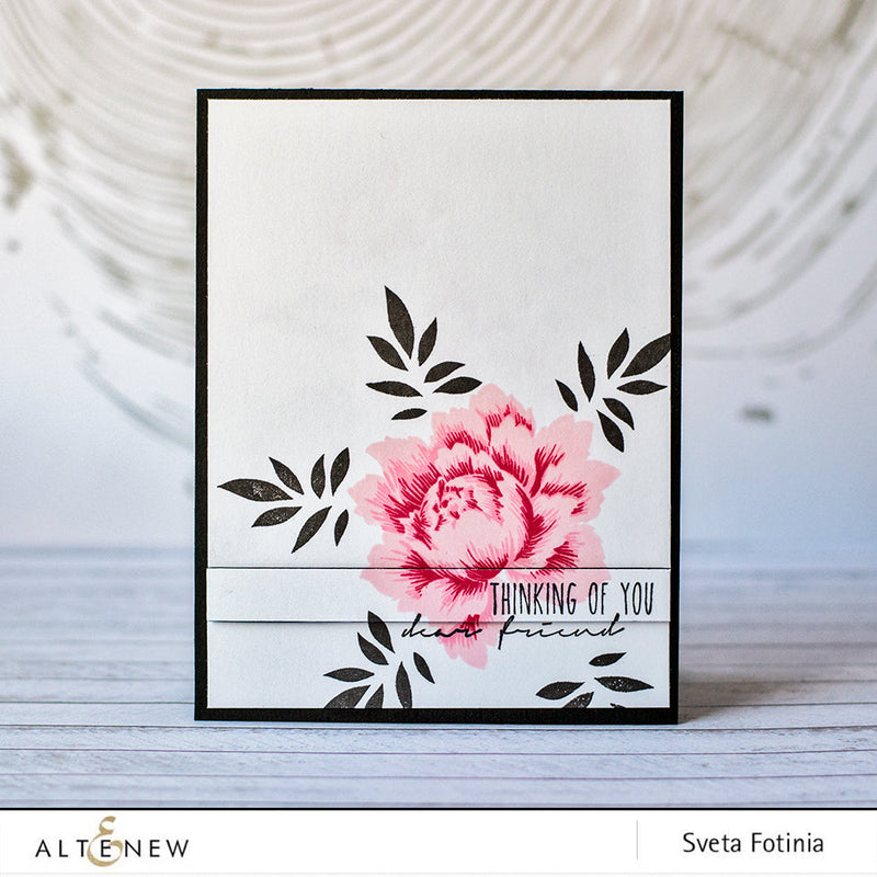 Peony Bouquet with layered stamping guide