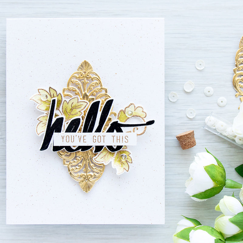 Encouragement card with simple layers