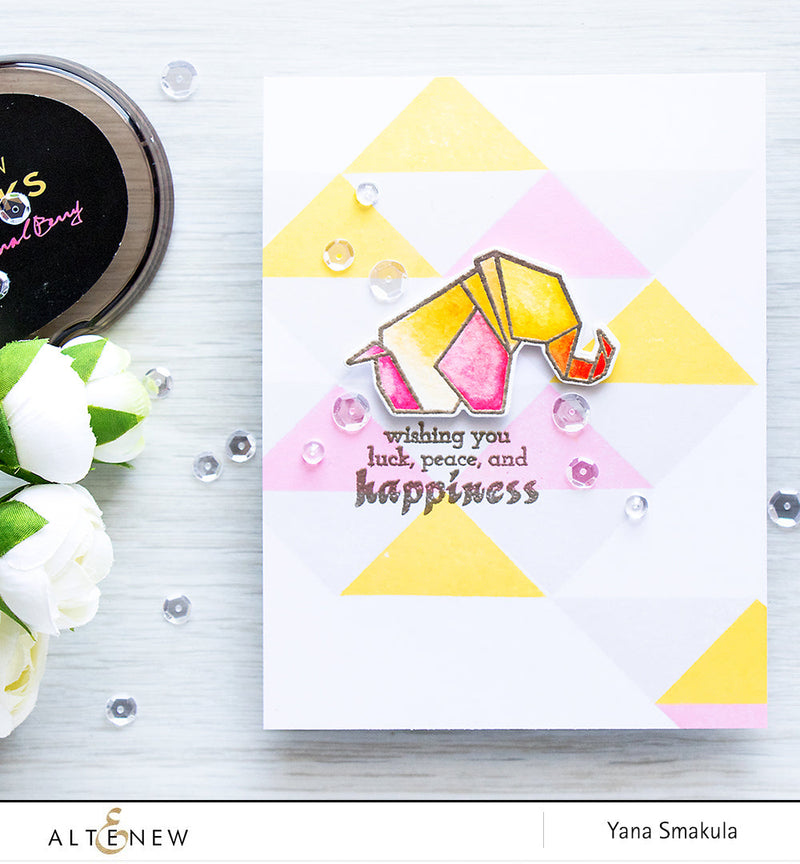 Geometric Stamping and Watercolor