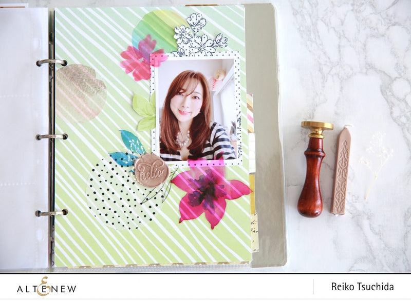 Fun Wax Seal Stamping on Journal Book Page