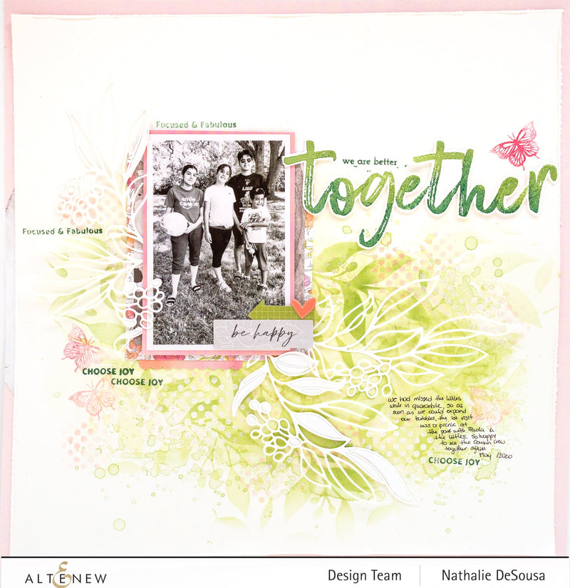 How to Create a Fun Scrapbook Layout using Mixed Media Inks (video tutorial)