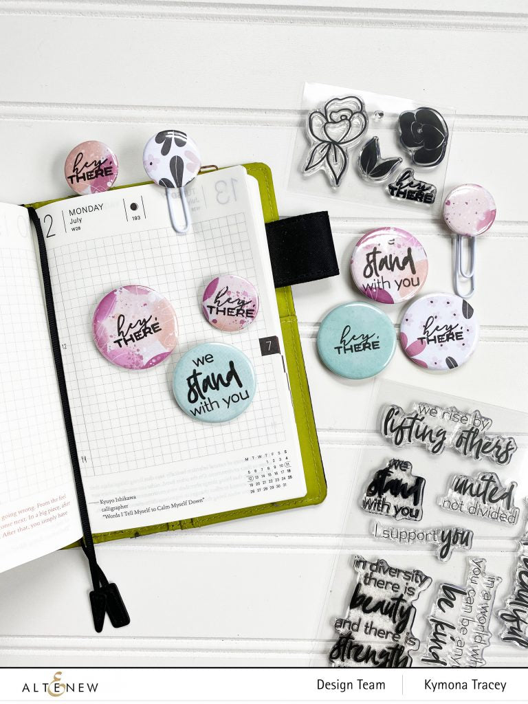 Use Your Scrap Pattern Paper to Make Planner Clips and Buttons
