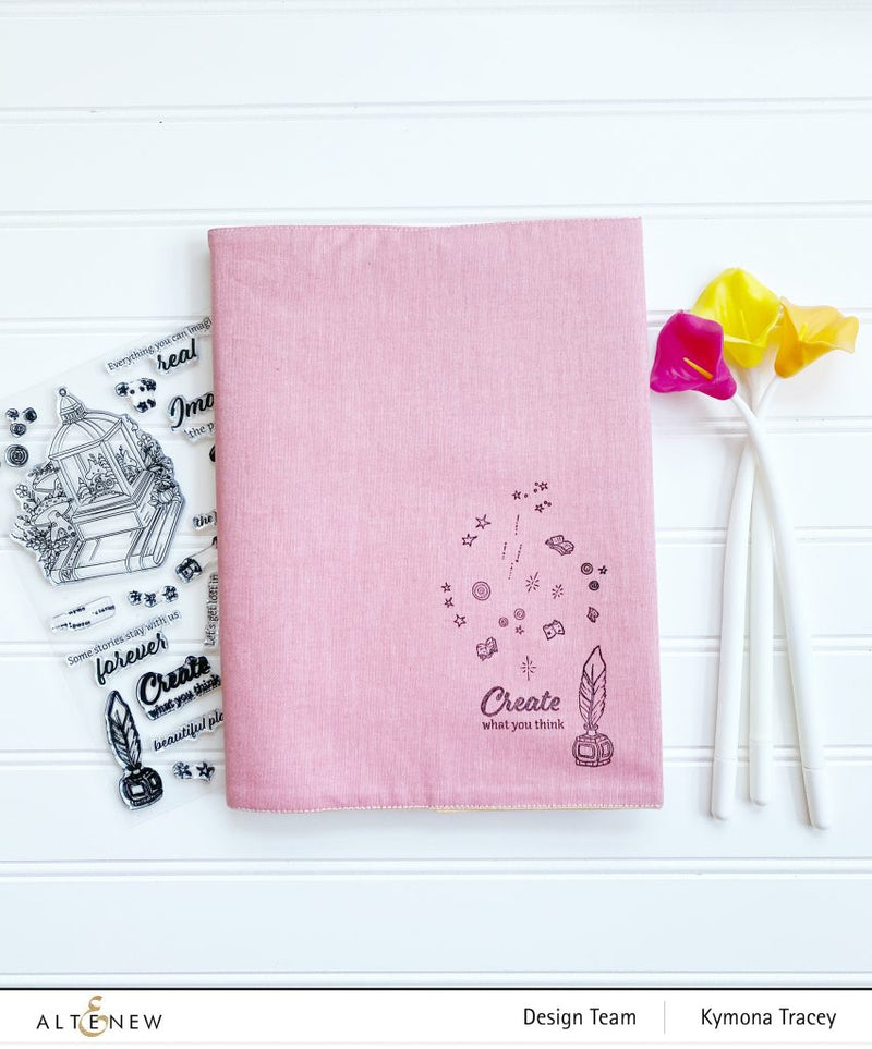 How to Create a Stamped Book Cover