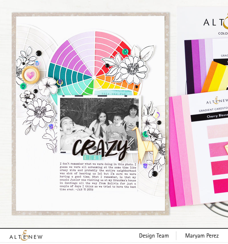 How to Make a Scrapbook Layout feat. Color Wheel Die