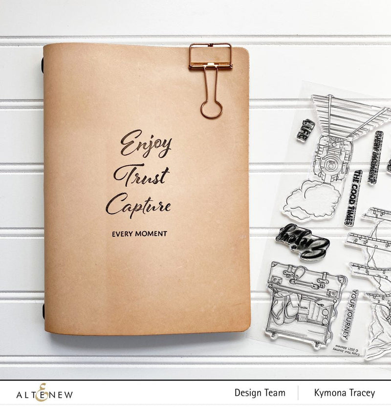 Ink Stamping on a Leather Journal Cover