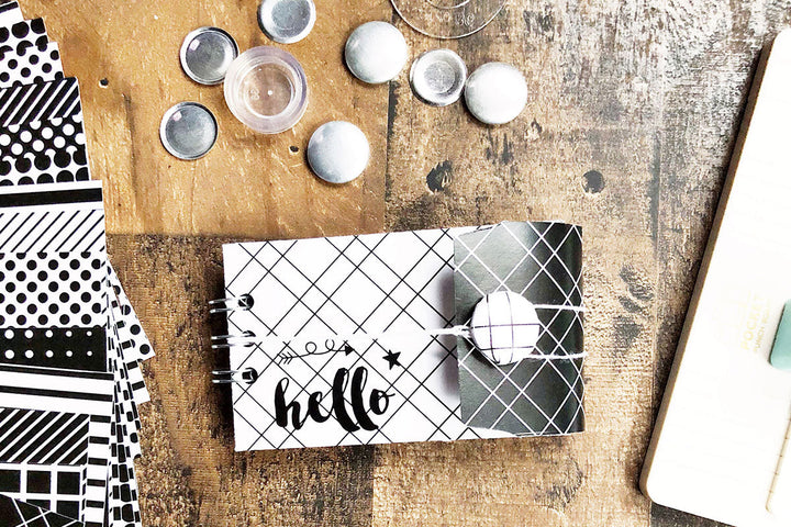 Black and white scrapbook paper designs from Altenew
