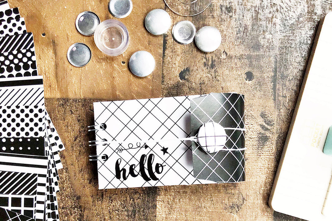 Black and white scrapbook paper designs from Altenew