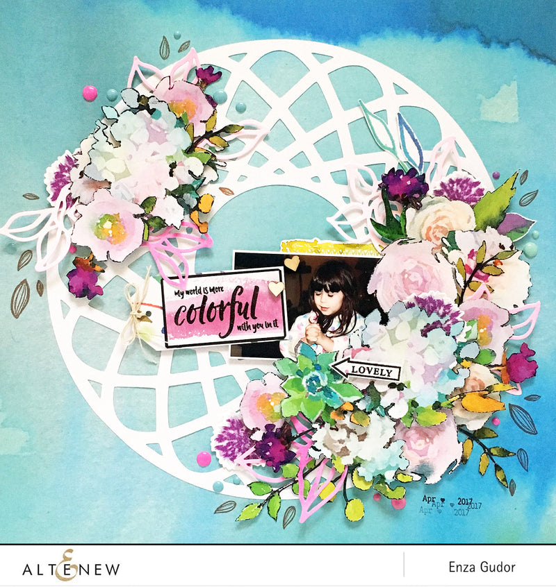 Floral Layout with My Favorite Elements and Techniques