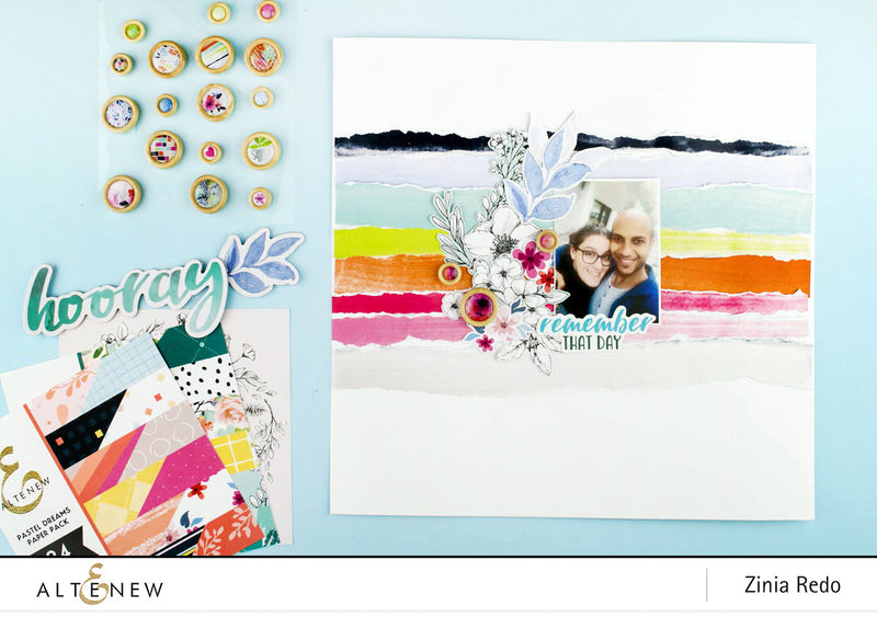 Rainbow Layout with Live Your Dream Scrapbook Collection