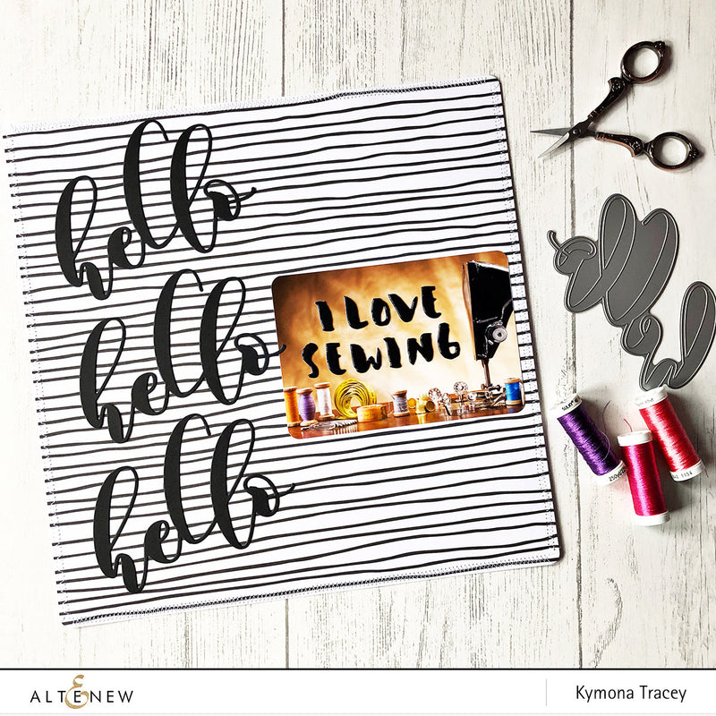 Sewing Scrapbook Layout