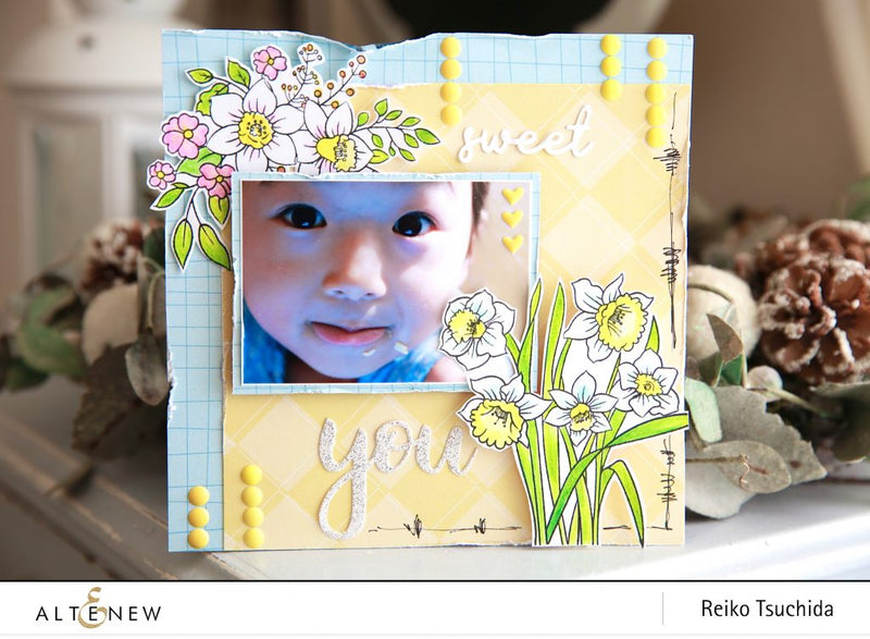 DIY Floral Mini Scrapbook Layout