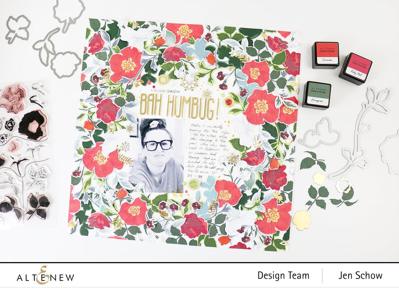 Turn Spring Florals into a Holiday Layout