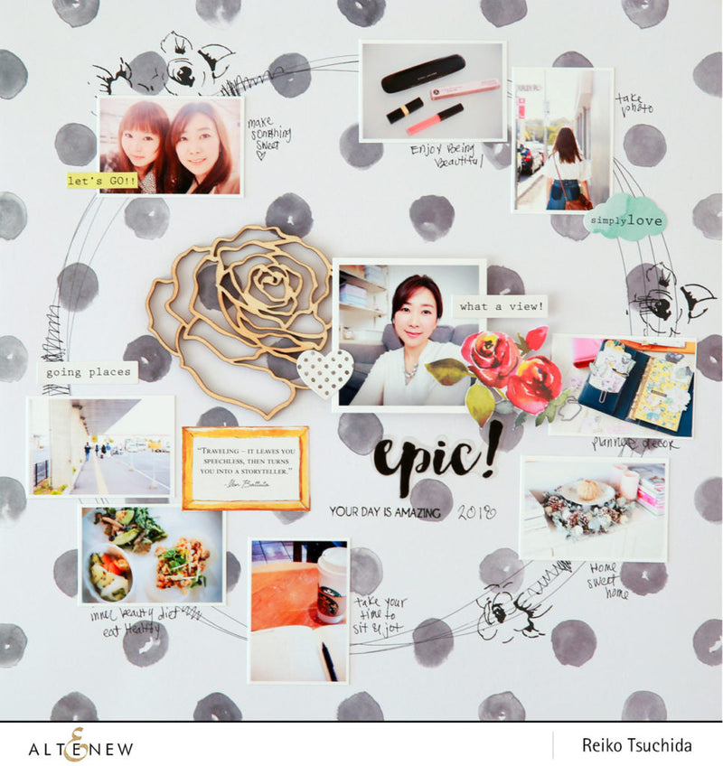 2018 Vision Board with the Reflection Scrapbook Collection