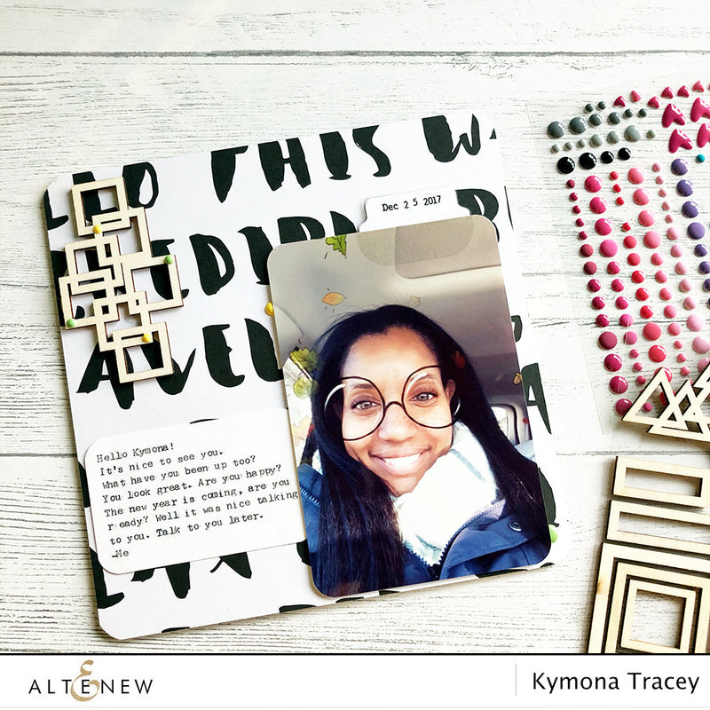 Chipboard Scrapbook Layout