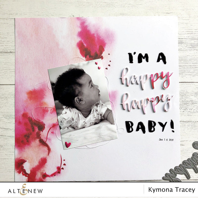 Using Dies and Stickers on a Scrapbook Layout