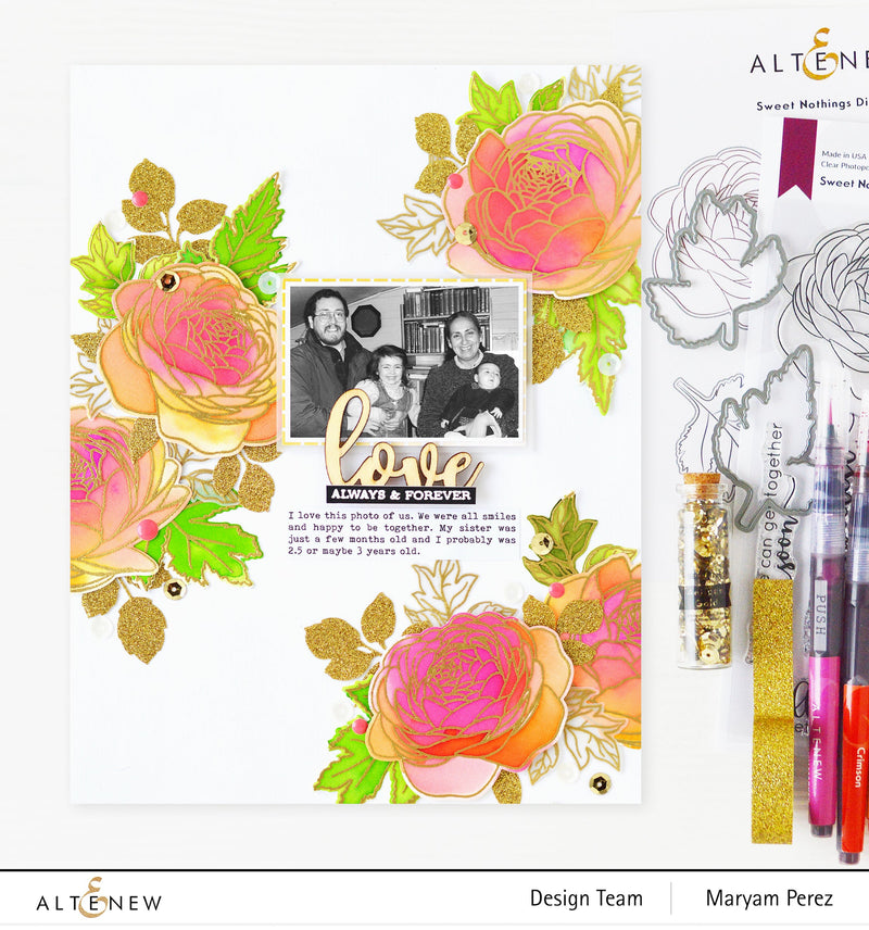 Quick and Easy Watercolor Floral Layout feat. Sweet Nothings Stamp Set