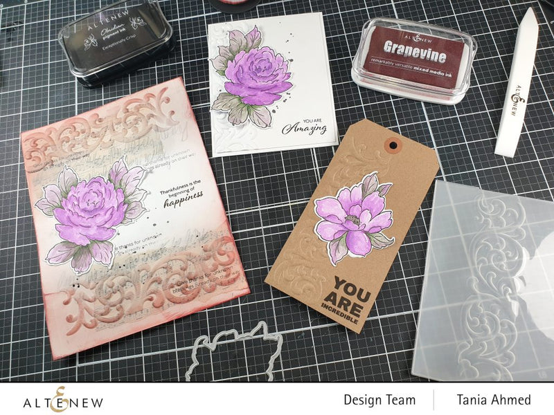 3 Mixed Media Ways - Swirl Motif 3D Embossing Folder