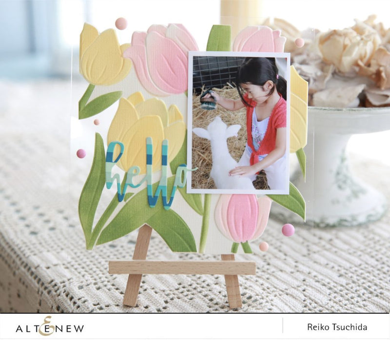 Add Blooming Tulip Flowers on Your 6x6 Scrapbooking Layout