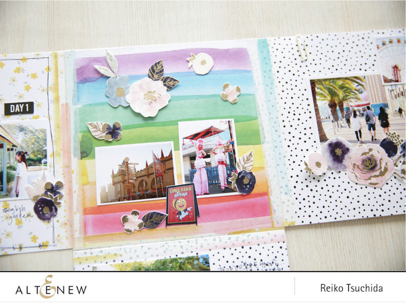 Flip Flap Book with Floral Washi Tapes