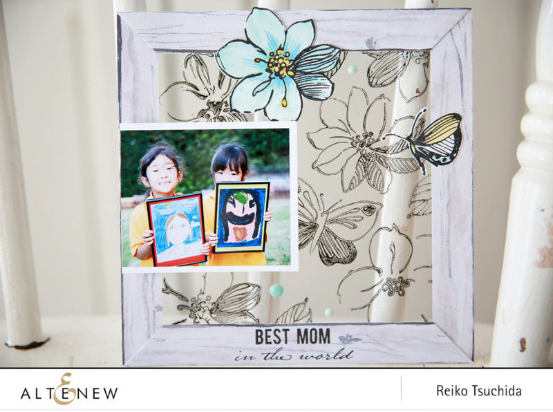 Wild Hibiscus on Transparent Scrapbook Layout