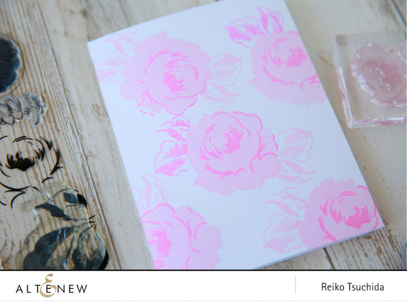 Artist Trading Card with Winter Rose