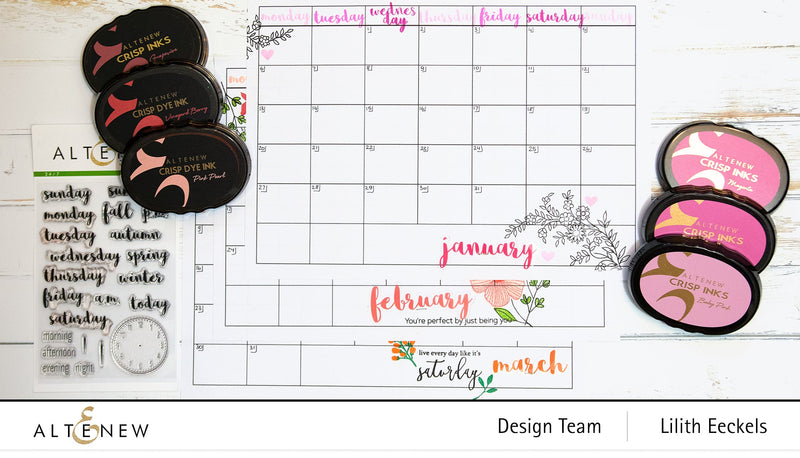 2020 Calendar featuring the 24/7 Stamp Set