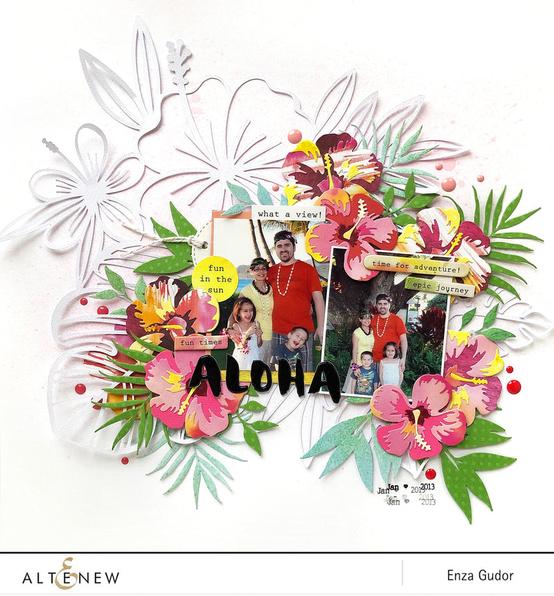 Die Highlight: Hibiscus Garden 3D Die Set
