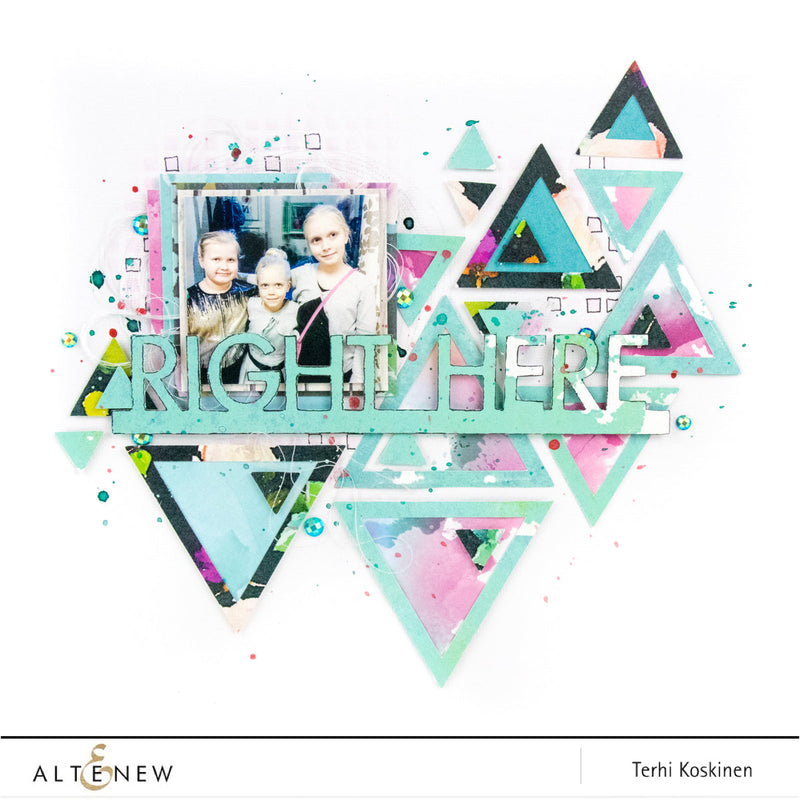 Simple and Quick Triangle background for a Scrapbook Layout