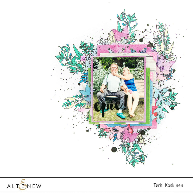 Colored Stamped Background