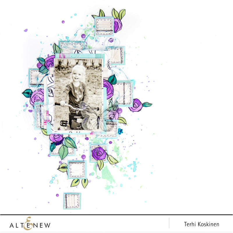 Purple Roses Layout and Thoughts About Papers