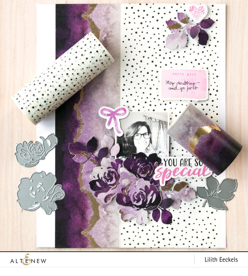 Fantasy Floral 3D Die Layout