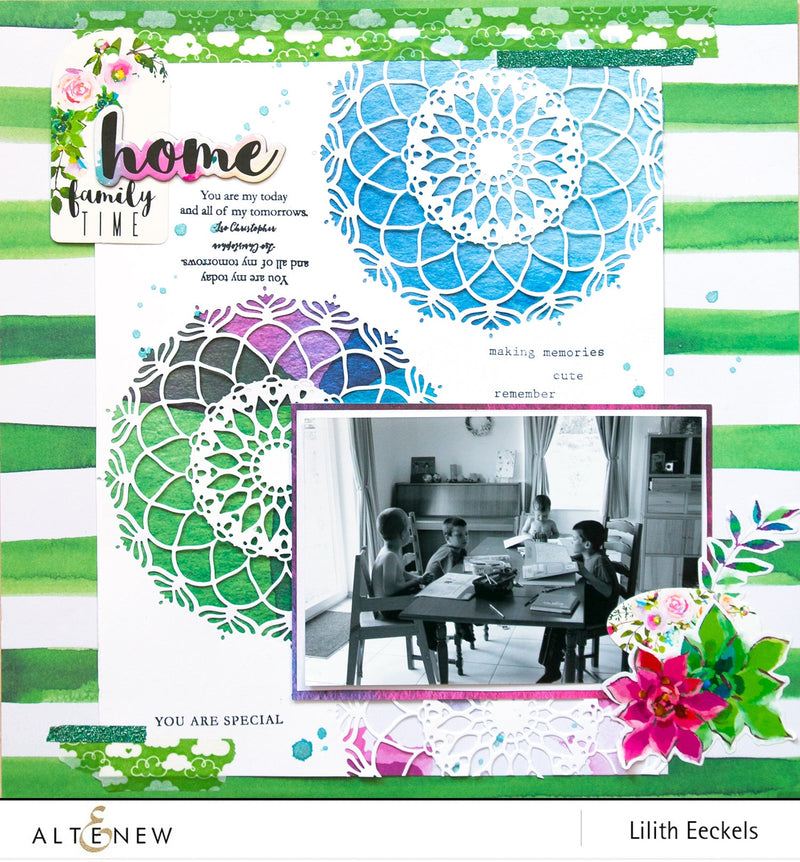 Fun Background with the Mandala Die