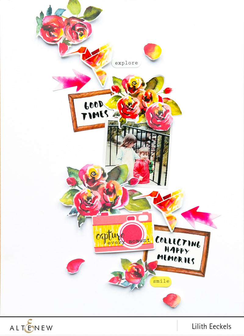 Quick Layout with Stickers and Say Cheese Stamp Set