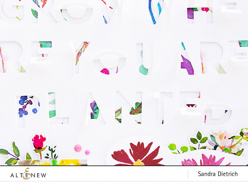 Flowery Scrapbook Layout with Flat and Fold Alpha Die Set
