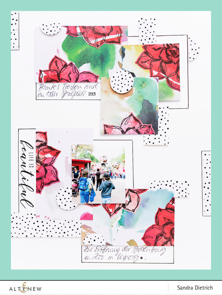 Fancy Background Elements with Patterned Paper and Dies