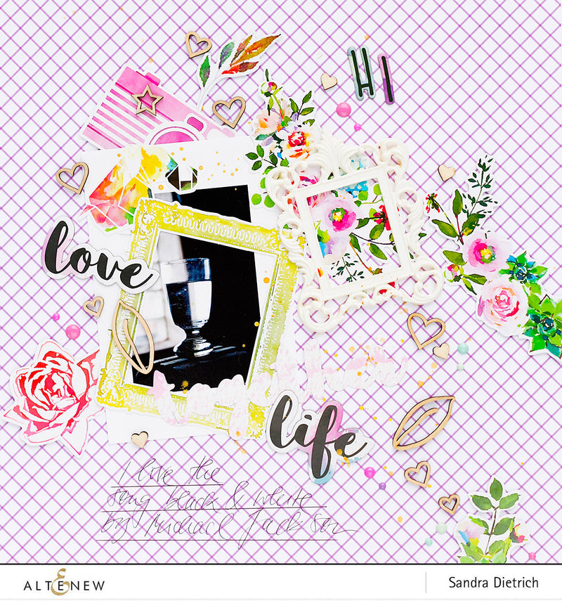 Frames on a Scrapbook Layout