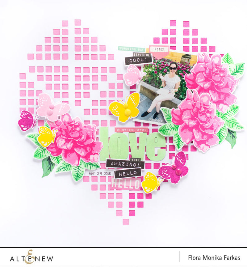 Build-A-Flower: Gardenia Scrapbook Layout