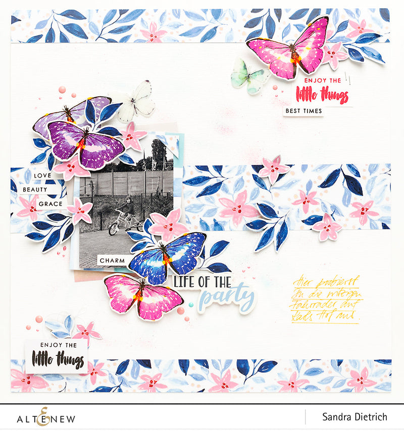 Sketch Challenge #14: Go Floral Scrapbook Layout