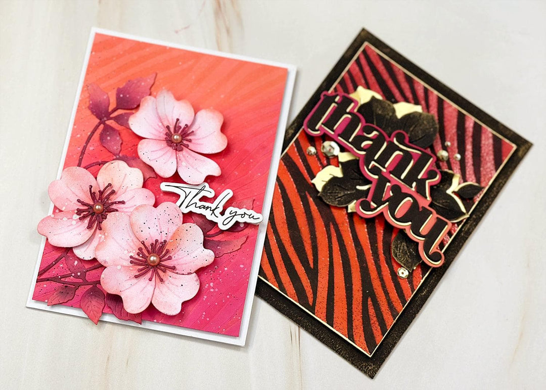 Playful Stripe Stencil Cards