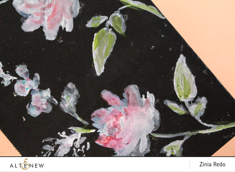 Art Journaling on Black Cardstock with Ink Sprays