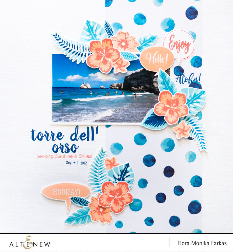 Blue and Coral Tropical Layout
