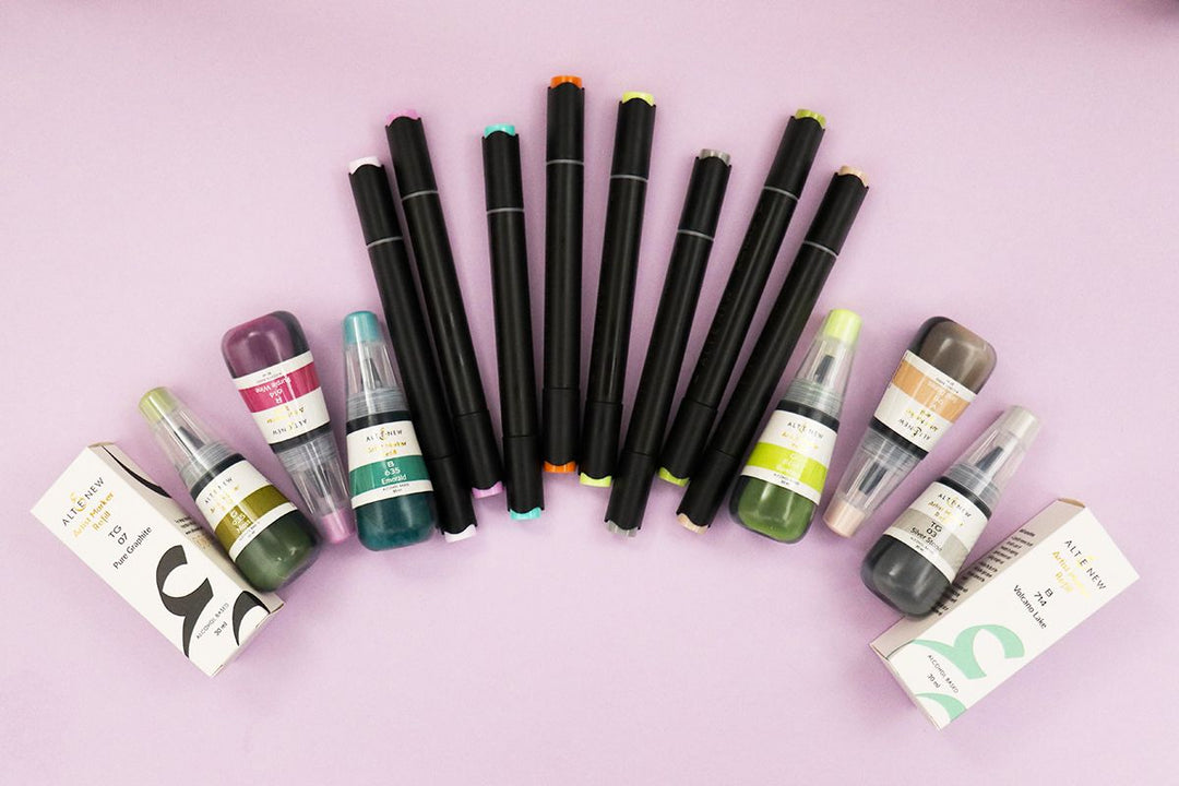 Alcohol markers and alcohol inks from Altenew