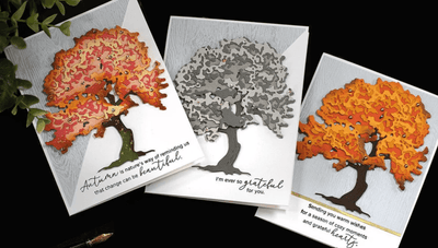 Create 3 Easy Cards with the Majestic Maple Tree Layering Die Set!