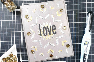 How to Use Embossing Paste With Glitter on Stencils for Card Making