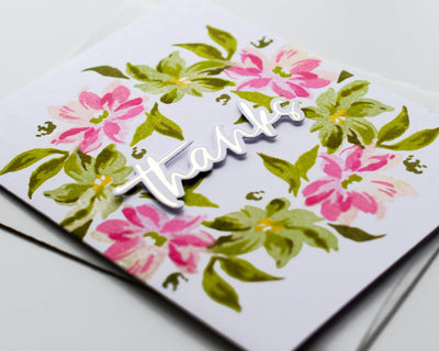 Effortless Floral Wreath Card with Ethereal Blooms Stamp Set and Stampwheel