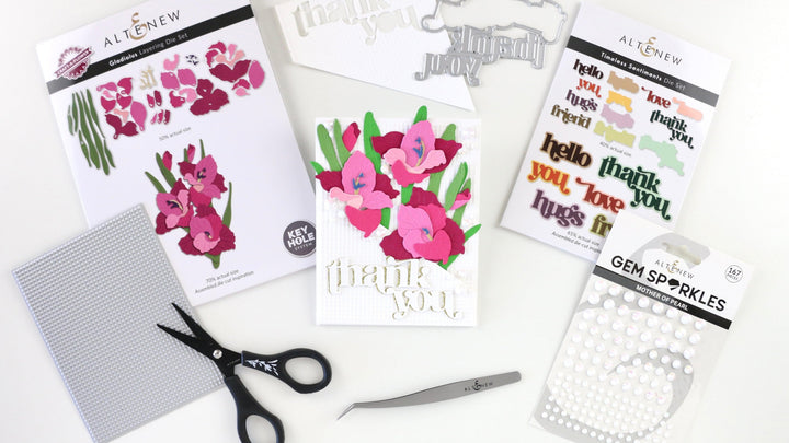 The featured image shows the card of today's post, full of texture and delights! 