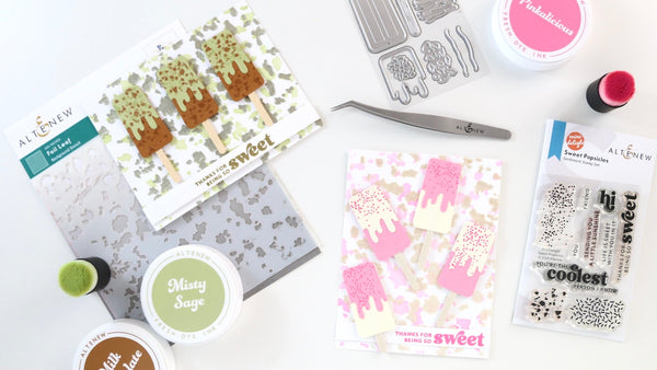 The photo shows the two cards made in this blog post 