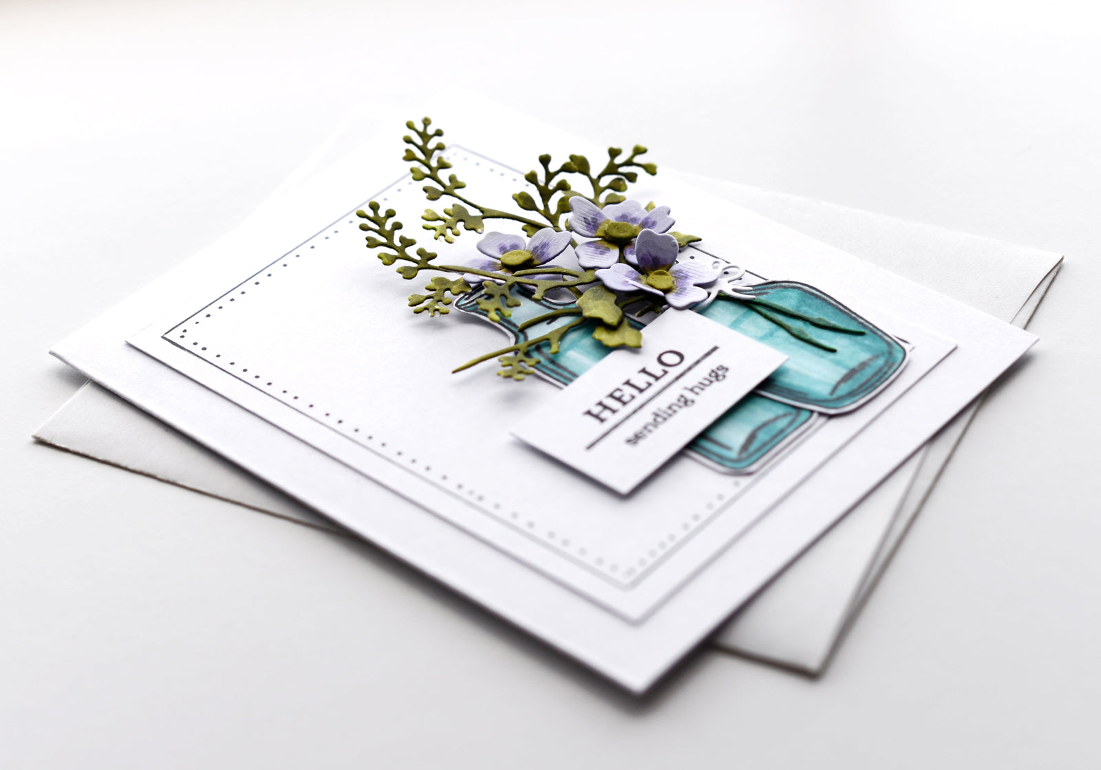 CAS handmade card with an apothecary design