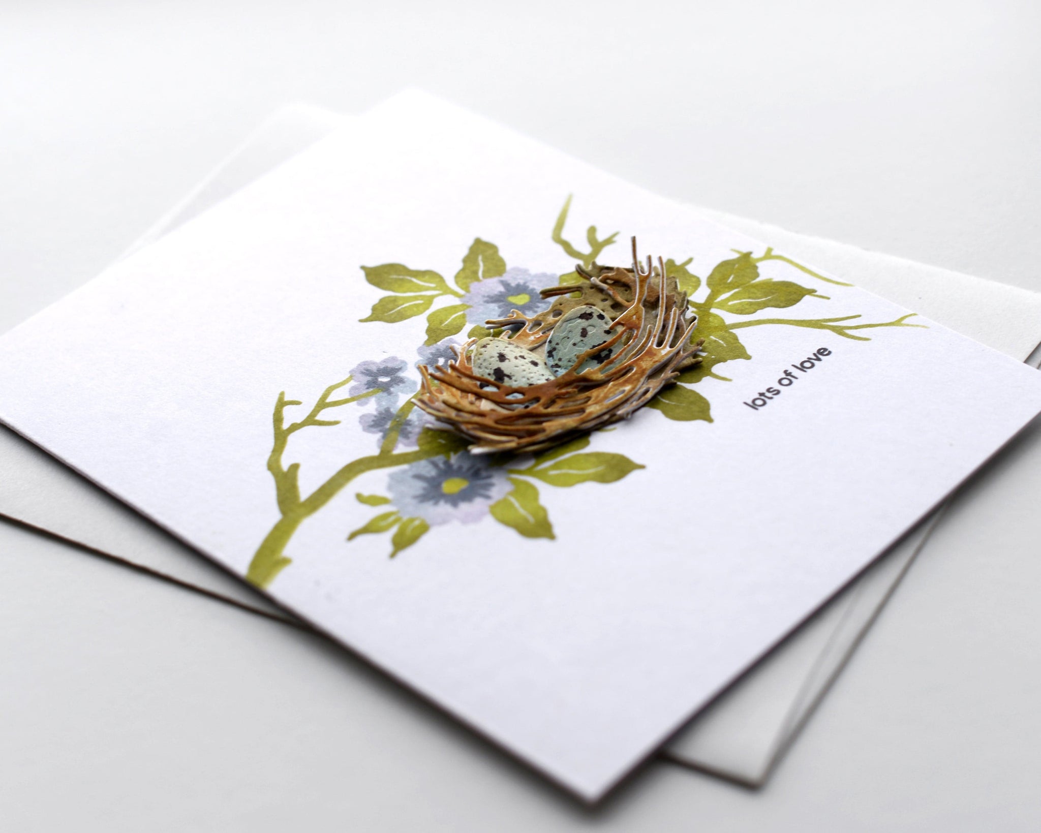 CAS Nature-Inspired Card with Mini Delight Nestled Whimsy Set and Watercolors
